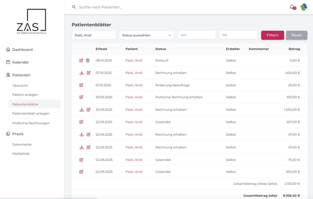 ZAS Iserlohn Heilpraktiker Filter